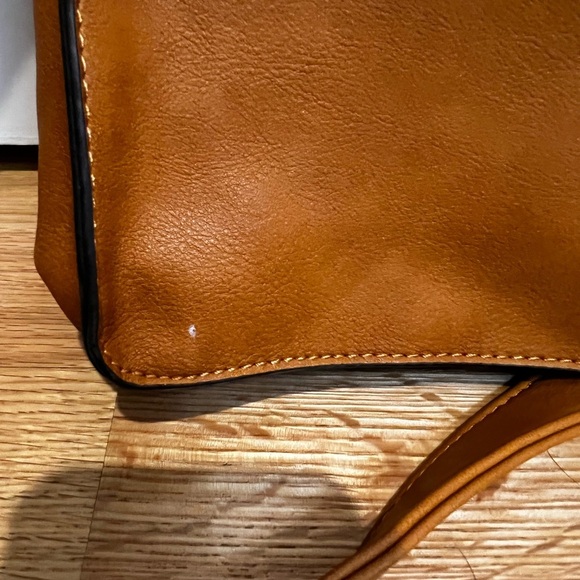 JustFab Camel Pablo Classic Crossbody Bag - Picture 8 of 14